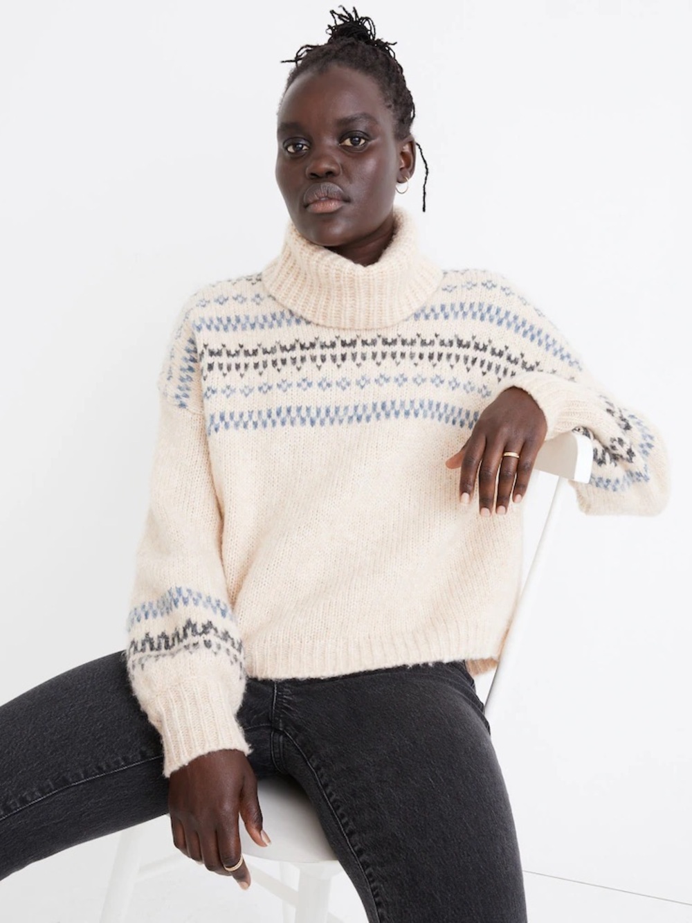 Madewell Somervell Fair Isle Turtleneck Sweater